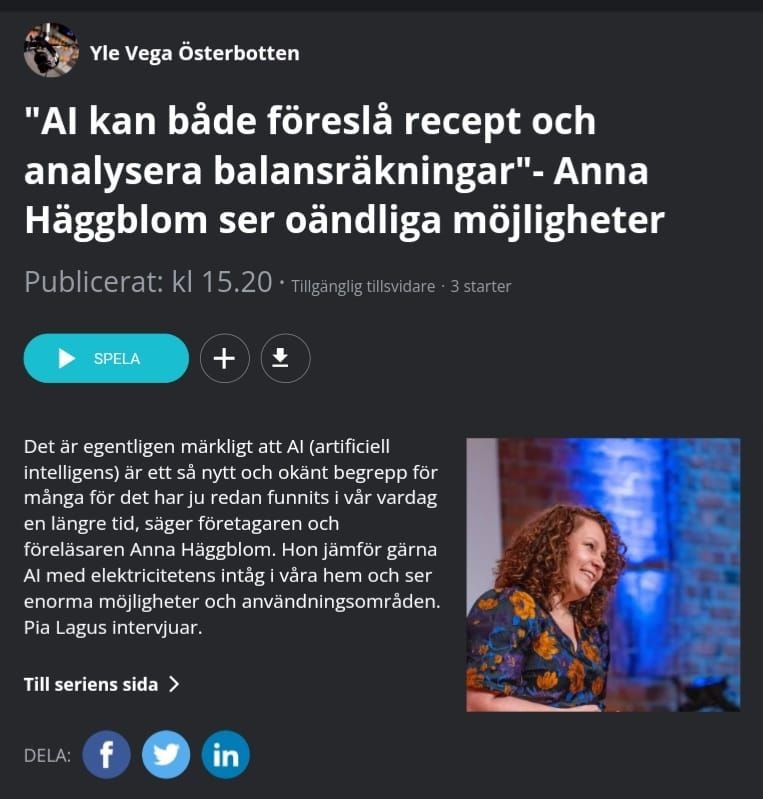 Tekoäly voi sekä ehdottaa reseptejä että analysoida taseita